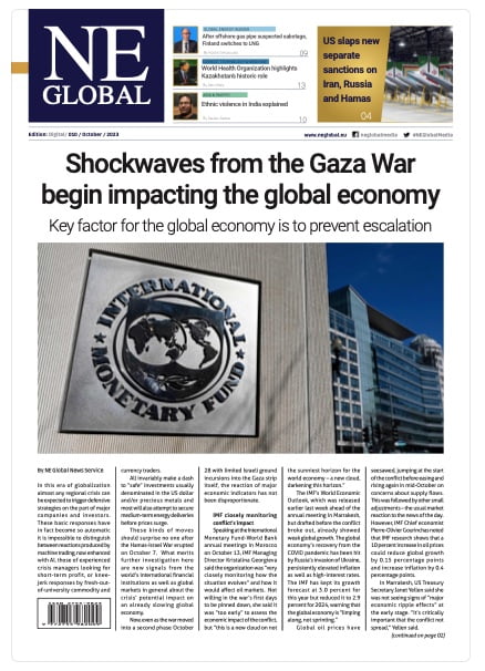 NE Global’s October Edition: Shockwaves from the Gaza War begin impacting the global economy NE Global’s October Edition: Shockwaves from the Gaza War begin impacting the global economy