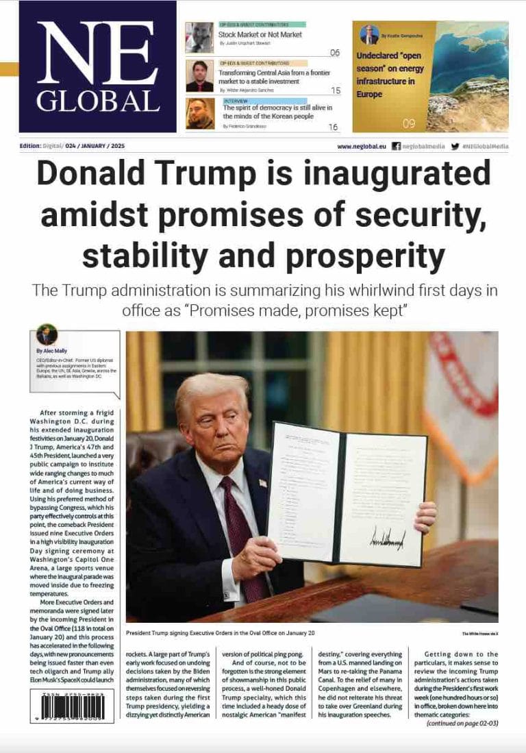 NE Global’s January Edition: Trump inaugurated amidst promises of security, stability & prosperity NE Global’s January Edition: Trump inaugurated amidst promises of security, stability & prosperity