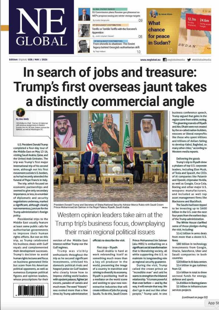 NE Global’s May Edition: In search of jobs and treasure: Trump’s first overseas jaunt takes a distinctly commercial angle